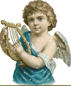Gif animé ange harpe